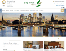 Tablet Screenshot of cityhotelwest.com